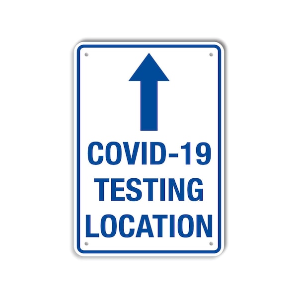 Lyle COVID Aluminum Sign, Testing Location, 10x14 Reflective LCUV-0016-RA_10x14 - main